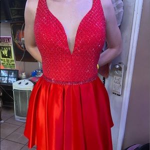 Red homecoming dress